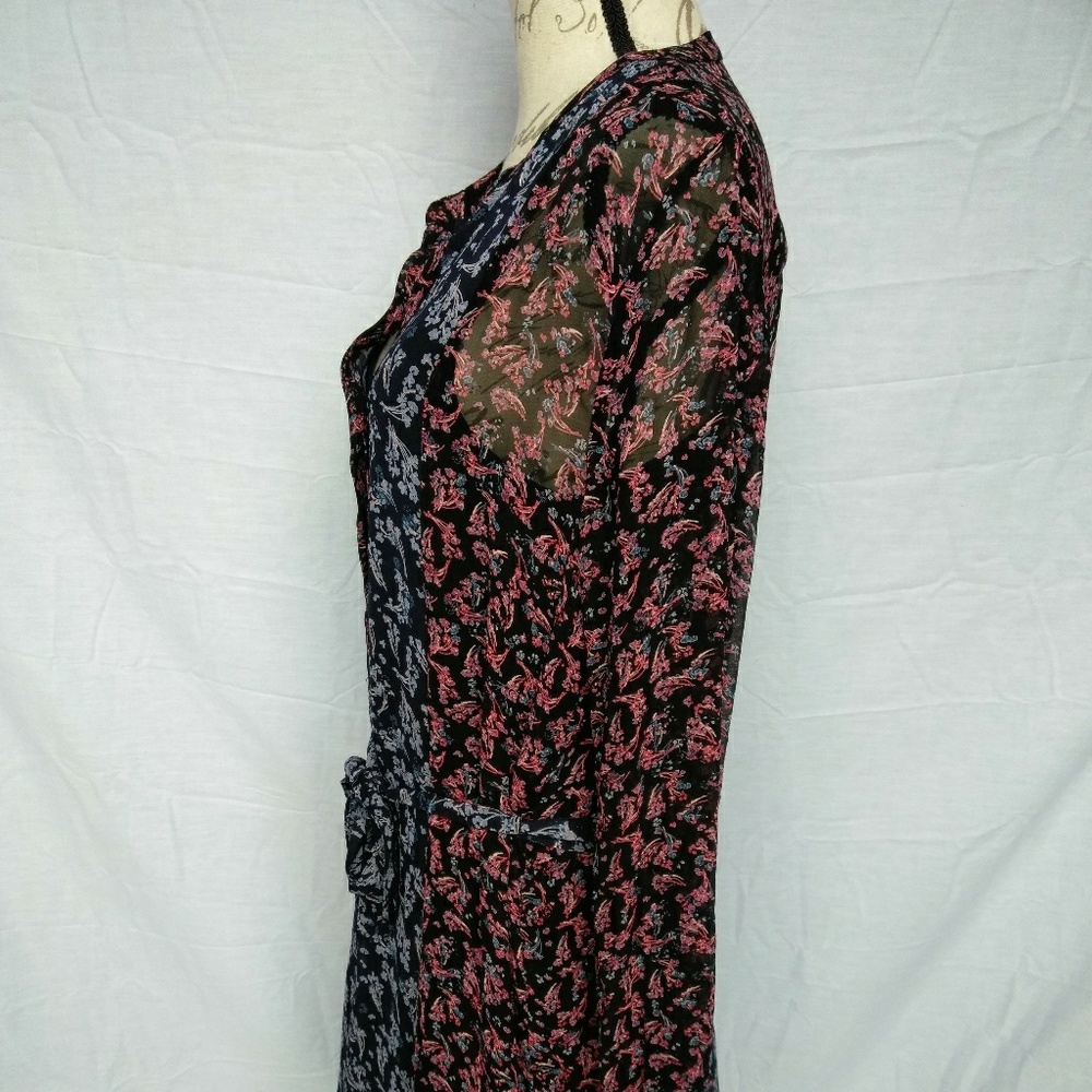 Lucky Brand Mixed Print Sheer Maja Dress - Picture 7 of 8
